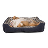 Weiches Sofabett für Hunde 75 x 58 x 19 cm roz. L (marineblau)