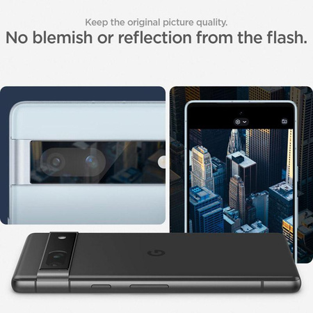 Spigen Optik.TR EZ Fit Camera Lens Protector 2-Pack - ochranné sklo objektivu pro Google Pixel 7A (2 ks) (černá)