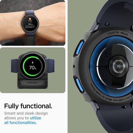 Spigen Liquid Air - Étui pour Samsung Galaxy Watch 7 40 mm (Noir mat)