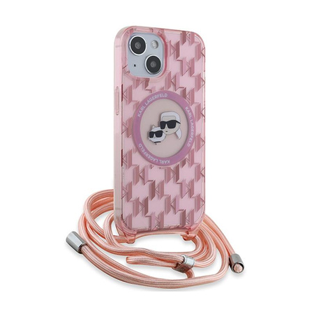 Karl Lagerfeld IML Crossbody Monogram Karl & Choupette Head MagSafe - iPhone 15 / 14 / 13 Case (pink)