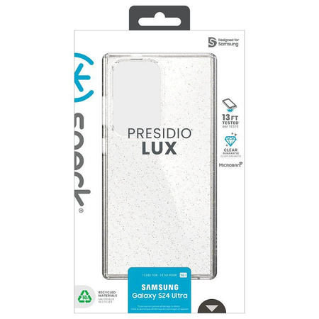 Speck Presidio Lux Glitter - pouzdro pro Samsung Galaxy S24 Ultra (čiré / zlaté třpytky)