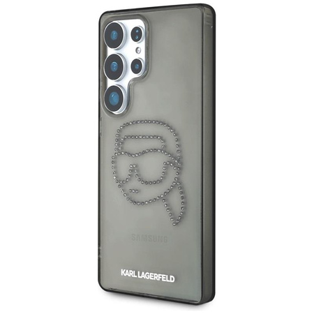 Karl Lagerfeld strasszos Karl Head Logo - Samsung Galaxy S25 Ultra tok (fekete)
