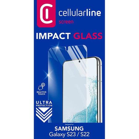 Cellularline Impact Glass - Toughened protective glass for Samsung Galaxy S23 / S22