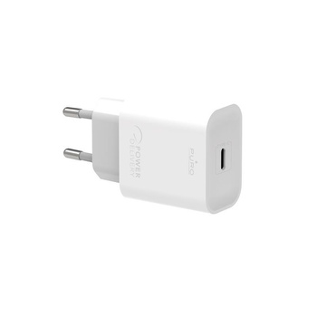 PURO Mini Fast Travel Charger - USB-C Power Delivery 20W Fast Travel Charger (white)
