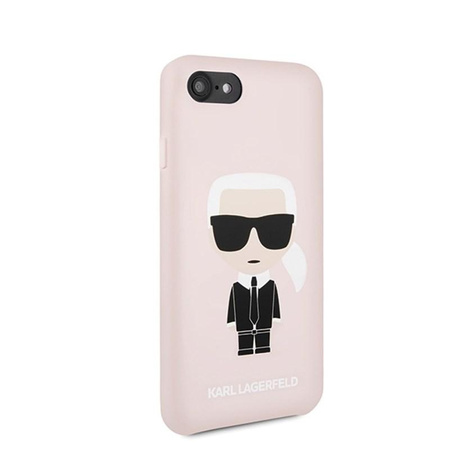 Karl Lagerfeld Fullbody Silicone Iconic - Coque iPhone SE 2020 / 8 / 7 (Rose clair)