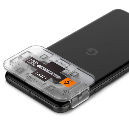 Spigen Optik.TR EZ Fit kamera objektívvédő - Objektívvédő üveg Google Pixel 8-hoz (2 db) (Fekete)