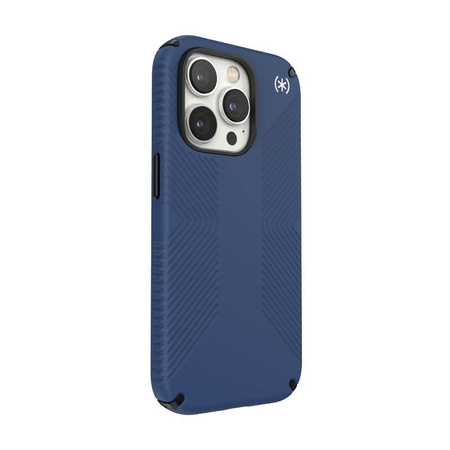 Speck Presidio2 Grip MagSafe - Rutschfestes Gehäuse für iPhone 14 Pro (Küstenblau / Schwarz / Weiß)
