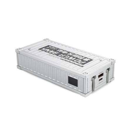 WEKOME WP-341 Container Series - Banque d'alimentation 20000 mAh Super Charging avec câble intégré USB-C & Lightning PD 20W + QC 22.5W (Argent)