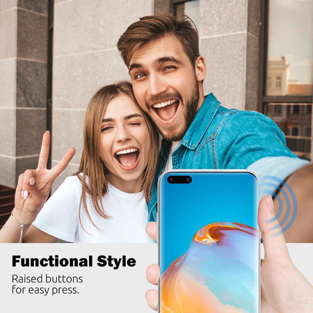 Crong Crystal Slim Cover - Pouzdro pro Huawei P40 (průhledné)