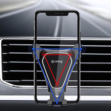 Crong Gravity Auto-Clip Car Holder - Gravity Car Holder for phone 4.7"- 6.5" (black)