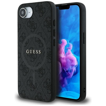 Guess 4G Ring Classic Logo MagSafe - tok iPhone 16e készülékhez (fekete)