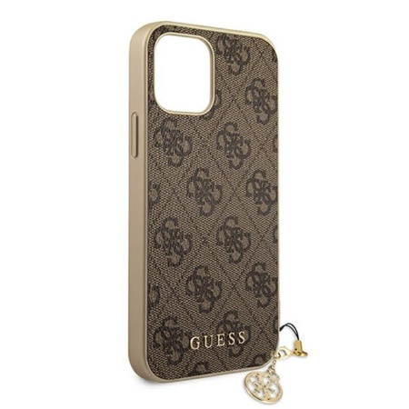 Kolekce Guess 4G Charms - pouzdro pro iPhone 12 Pro Max (hnědé)