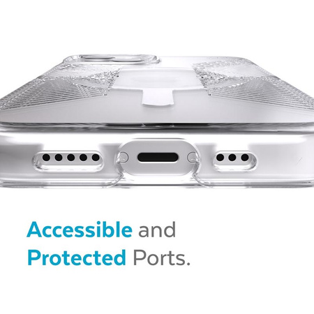 Speck Presidio Perfect-Clear mit Griffen + MagSafe - iPhone 13 Hülle mit MICROBAN-Beschichtung (Klar)