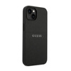 Guess Saffiano Metal Logo Stripes - pouzdro pro iPhone 14 (černé)