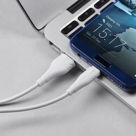 Borofone - USB-A USB-C kábel, 2 m (fehér)