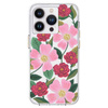 Rifle Paper Clear - iPhone 14 Pro Max case decorated with gold (Rose Garden)