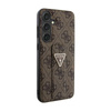Pouzdro Guess Grip Stand 4G Triangle Strass Logo - Samsung Galaxy S24 (hnědé)