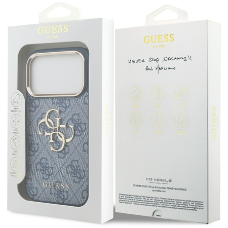 Guess 4G Big 4G Classic Logo - Case iPhone 17 Pro (Blue / Gold)