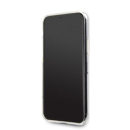 Guess Solid Glitter Triangle - Coque iPhone 11 Pro (Or)