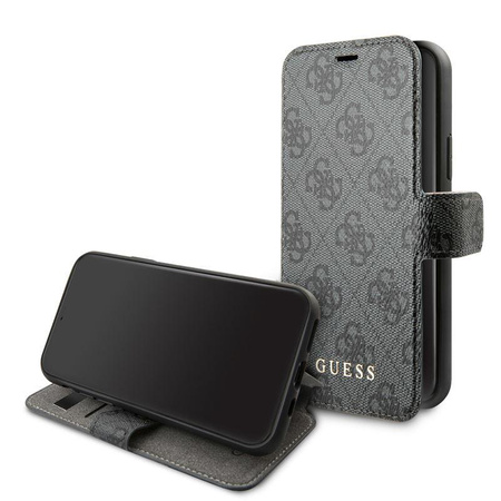 Guess Booktype 4G Charms Collection - Etui iPhone 11 z kieszeniami na karty (czarny)