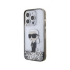 Karl Lagerfeld Liquid Glitter Ikonik - pouzdro pro iPhone 15 Pro (průhledné)