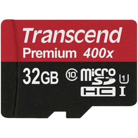 Transcend Memory microSDHC - Carte mémoire 32 Go Classe 10 UHS-I U1 60/25 MB/s