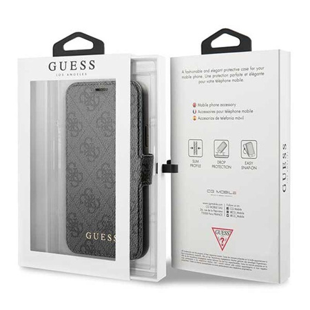 Guess Booktype 4G Charms Collection - iPhone 11 case with card pockets (black)