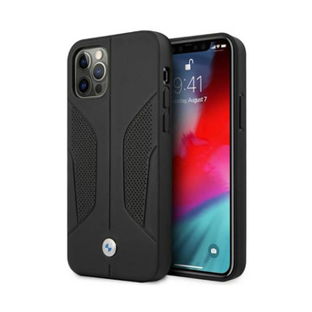 BMW Leather Perforate Sides - Hülle für iPhone 12 / iPhone 12 Pro (Schwarz)