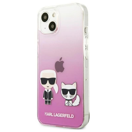 Karl Lagerfeld Ikonik & Choupette - iPhone 13 Mini Tasche (rosa)