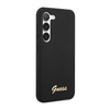 Guess Silicone Script Metal Logo - Case for Samsung Galaxy S23+ (Black)