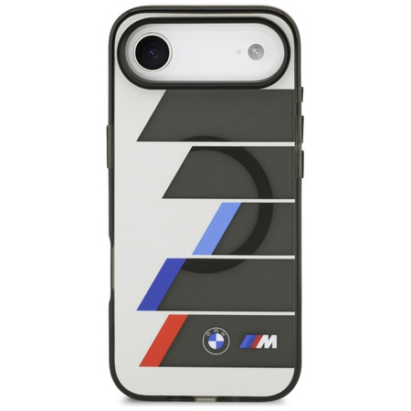 BMW M IML Metal Buttons Tricolor Lines MagSafe – Kryt iPhone Air (antracit)