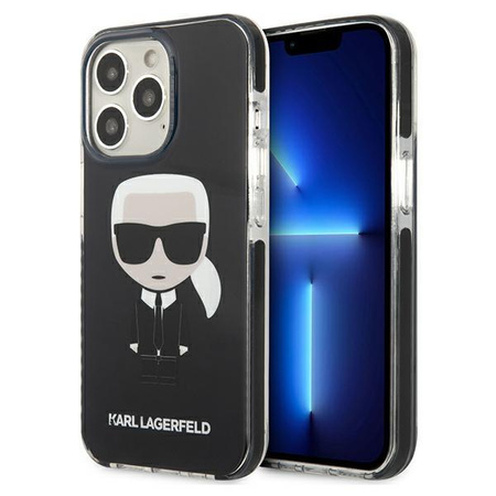 Karl Lagerfeld Fullbody Ikonik - iPhone 13 Pro Max Tasche (Schwarz)