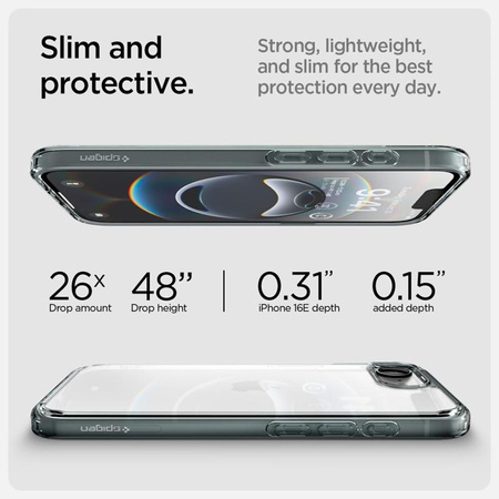 Spigen Ultra Hybrid - tok iPhone 16e készülékhez (Space Crystal)