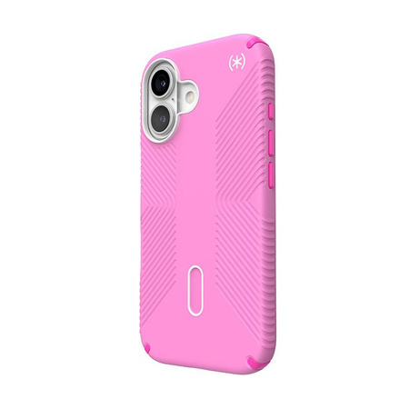 Speck Presidio2 Grip ClickLock & MagSafe - iPhone 16 Tasche (True Pink / Shocking Pink / Weiß)