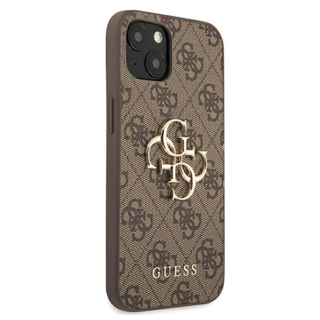 Guess 4G Big Metal Logo - pouzdro pro iPhone 13 (hnědé)