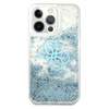 Pouzdro Guess Liquid Glitter 4G Big Logo - iPhone 13 Pro (modré)