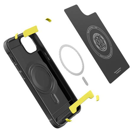 Spigen Rugged Armor MagSafe - Coque pour iPhone 15 Plus / iPhone 14 Plus (Noir)