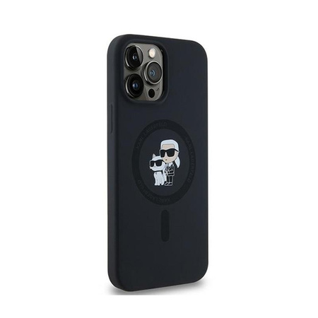 Karl Lagerfeld Silicone Karl & Choupette MagSafe - iPhone 13 Pro Case (noir)