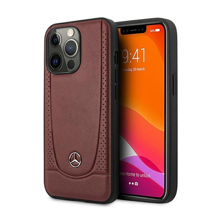 Mercedes Leather Urban Line - Étui pour iPhone 14 Pro (rouge)