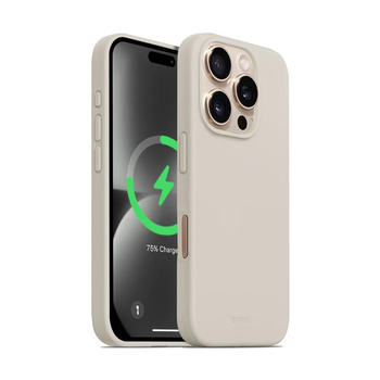 SILIKONOWE ETUI MAGSAFE DO IPHONE 16 PRO Crong BEŻOWE MAGNETYCZNE CASE