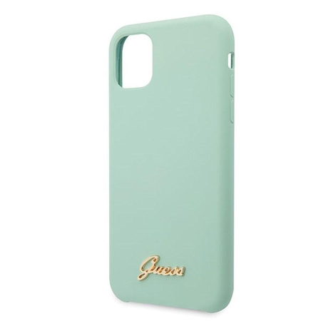 Guess Silicone Vintage - Coque iPhone 11 Pro Max (vert)