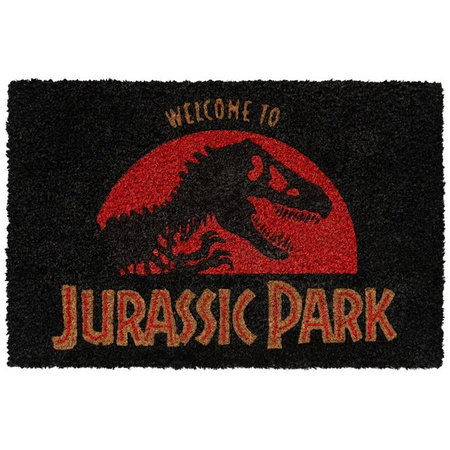 WYCIERACZKA POD DRZWI WEWNĘTRZNA, Kokosowa, z Napisem Jurassic Park, do Butów 40x60