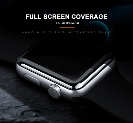 Mocolo 3D Glass Full Glue - Verre de protection de l'écran de l'Apple Watch 7/8 41 mm