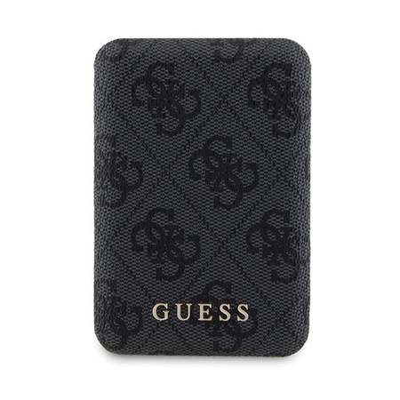 Guess Bundle Pack MagSafe 4G Metal Gold Logo - Etui + Power Bank 5000mAh MagSafe iPhone 15 (noir)