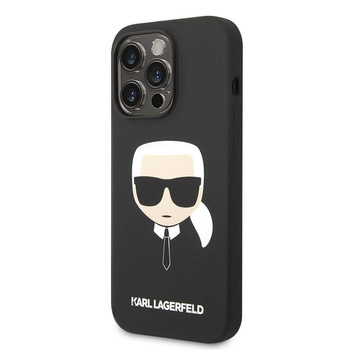 Karl Lagerfeld Silicone Iconic Karl`s Head MagSafe - iPhone 14 Pro Max Tasche (schwarz)