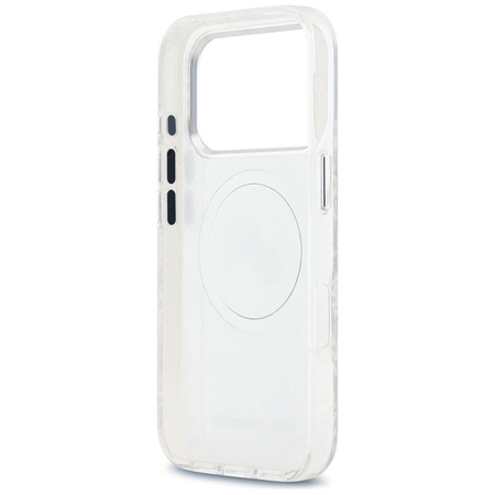 Karl Lagerfeld IML Glitter Karl & Choupette Heads Logo MagSafe - Pouzdro pro iPhone 17 Pro (šedé)