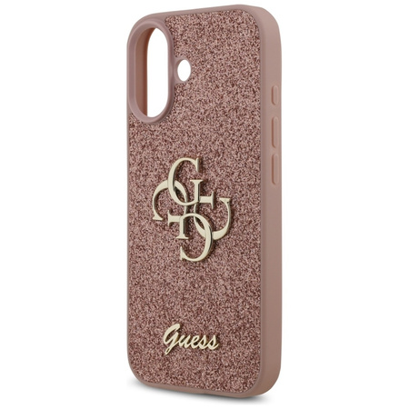 ETUI DO IPHONE 17 GUESS ORYGINALNE RÓŻOWE BROKATOWE ELEGANCKIE MODNE CASE