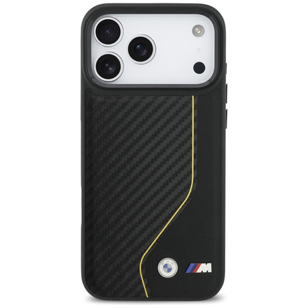 Etui do iPhone 17 Pro Max do MagSafe BMW M Oryginalny Czarny Skórzany Case
