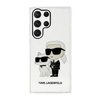Karl Lagerfeld IML Glitter NFT Karl & Choupette - pouzdro pro Samsung Galaxy S23 Ultra (čiré)