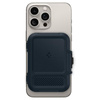 Spigen Lock Fit MagSafe - Magnetische Brieftasche (Metall Schiefer)